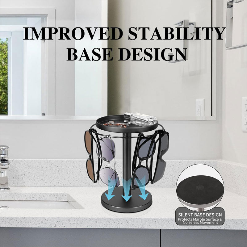 BowLift | OPTITURN – 360° Rotating Glasses Stand with Compact Design & Versatile Functionality
