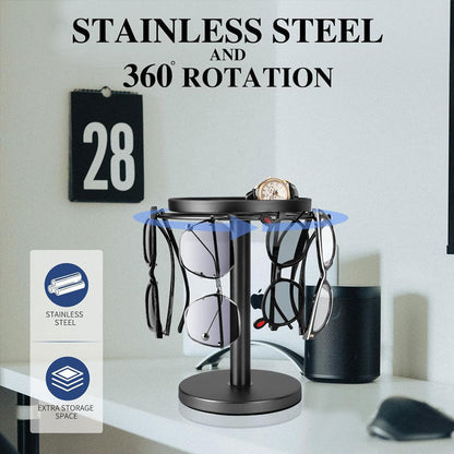 Skanto | OPTITURN – 360° Rotating Glasses Holder with Compact Design and Versatile Functionality