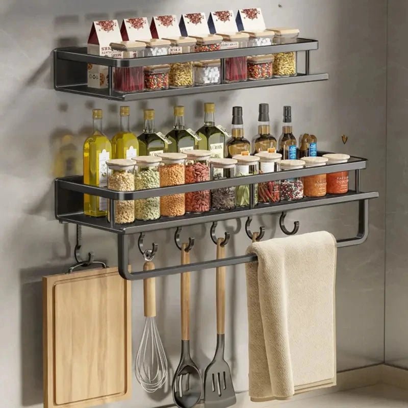 Skanto | ORGANIX RACK – Wall-Mounted Kitchen Shelf with Utensil Bar