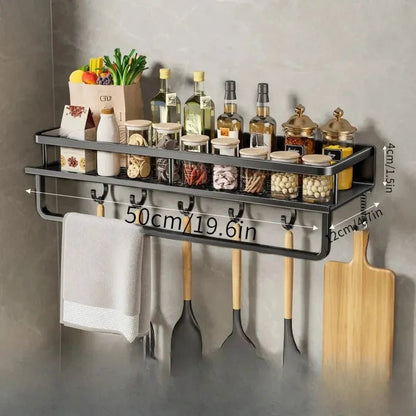Skanto | ORGANIX RACK – Wall-Mounted Kitchen Shelf with Utensil Bar