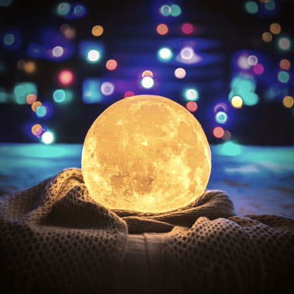 BowLift | Magical Moon Lamp - with Wireless Touch Control and Wooden Stand