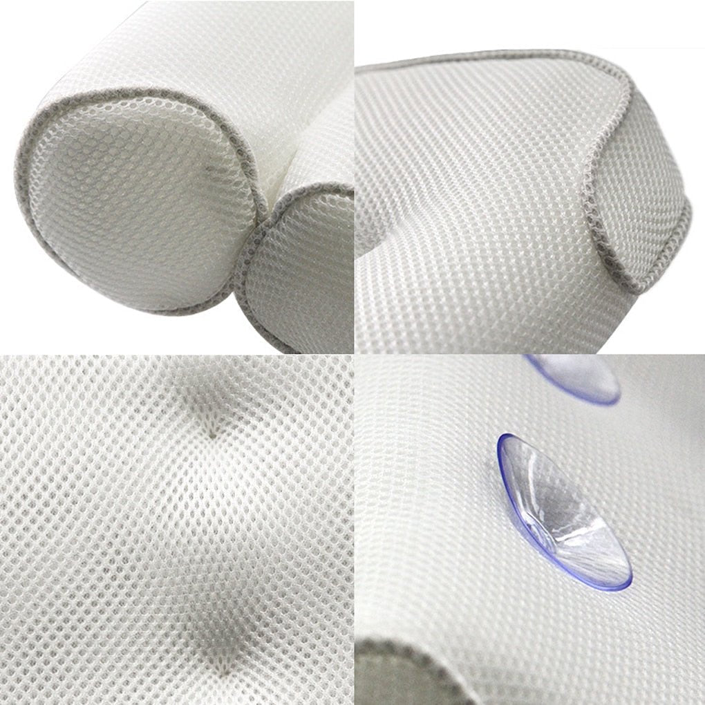 Orthopedic Bathtub Pillow - Breathable Bathtub Headrest Pillow made of 3D Mesh Fabric with Suction Cups Bowlift