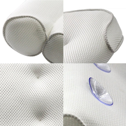 Orthopedic Bathtub Pillow - Breathable Bathtub Headrest Pillow made of 3D Mesh Fabric with Suction Cups Bowlift