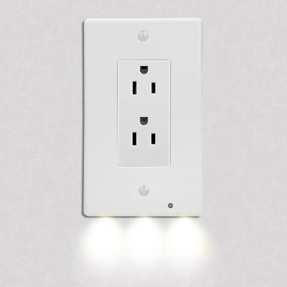 BowLift | Pack 4x LED Night Light Outlet Cover | Energy-Efficient, Automatic Sensor & Safe for Kids' Rooms