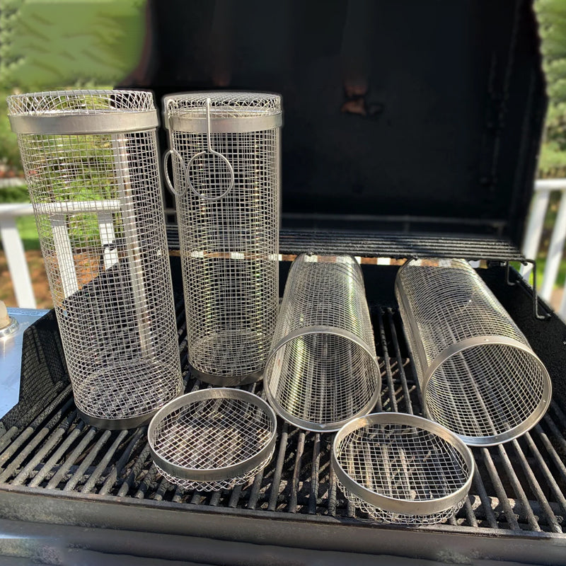 BowLift | Stainless Steel Rolling BBQ Grill Basket – Rotating Design for Perfectly Grilled Food