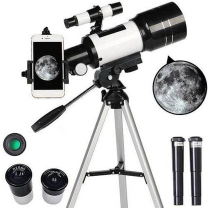 BowLift | Professional Astronomical Telescope | 70mm Aperture, 300mm Focal Length & Easy Setup for Stargazing and Nature Exploration