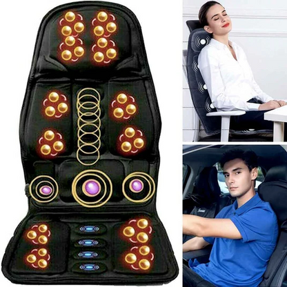 BowLift | 8 Mode Massage Chair Pad With Heated Back Neck Cushion For Car & Home