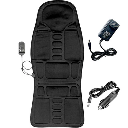 Brehn | 8-Mode Massage Seat Cover with Heat Function | Full-Body Vibration Massage for Back, Neck & Legs | 12V Car & Home Use | Ergonomic Seat Cover with Heat Therapy