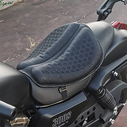 BowLift | Motorcycle Gel Seat Pad | Shock Absorbing, Breathable & Anti-Slip Design for Long Distance Rides