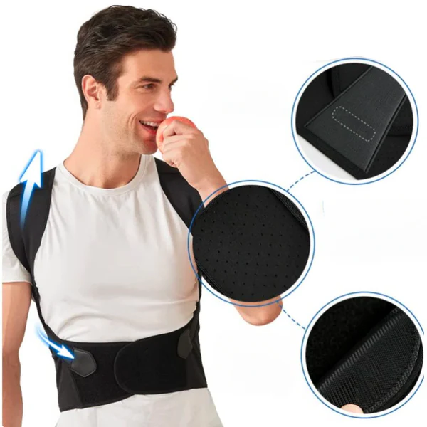 Sandsberg | Posture Corrector | Corrects posture and relieves the back | Black, Skin colors