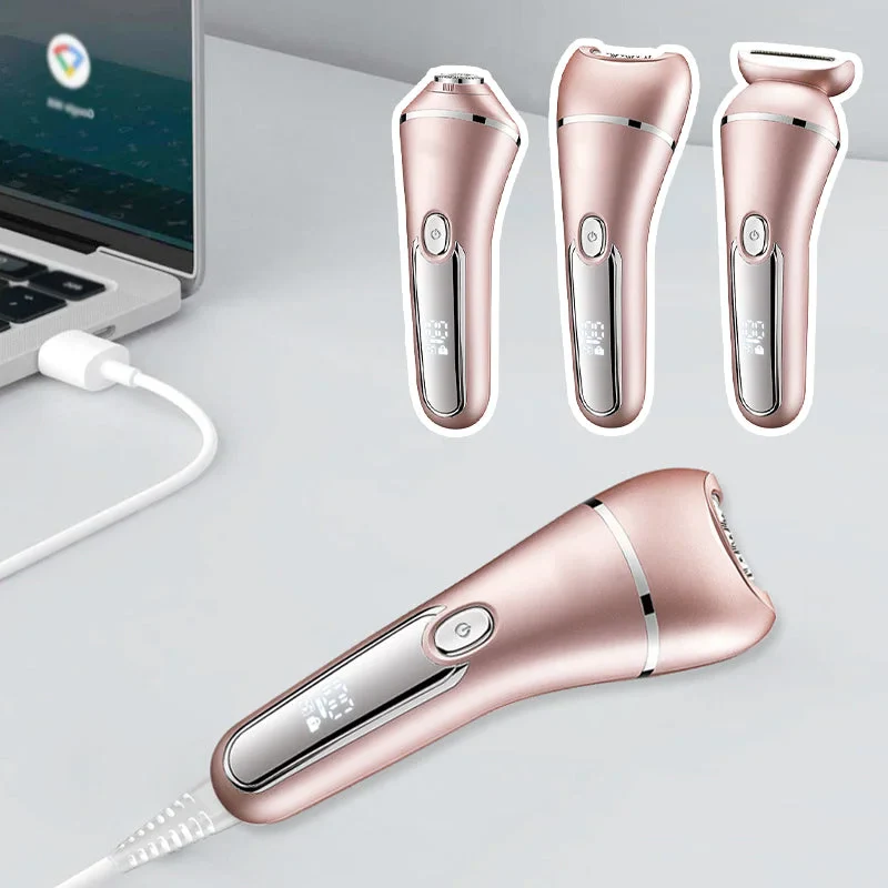 Skanto | 3-in-1 Waterproof Electric Shaver for Women