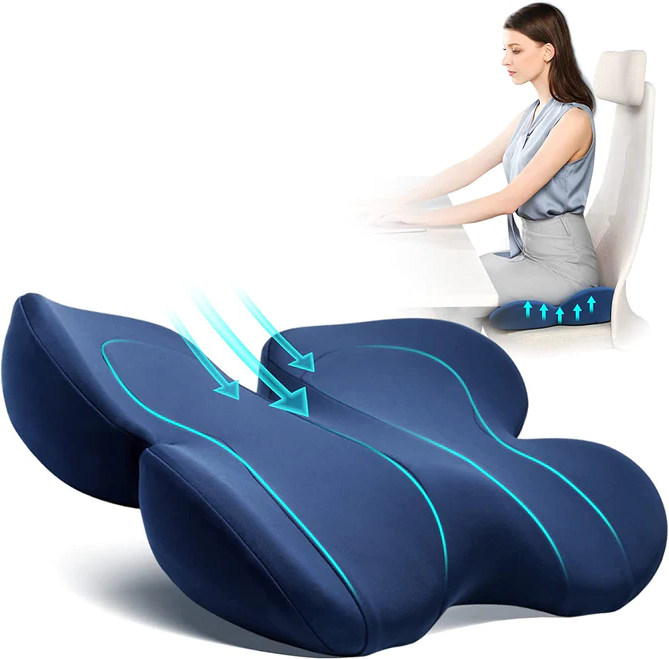 BowLift | OrthoComfort Seat Cushion with Memory Foam and Ergonomic Shape