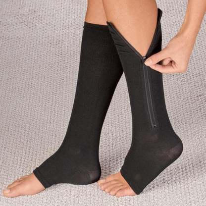 Zipper Compression Socks Support Stockings 20-30 mmHg