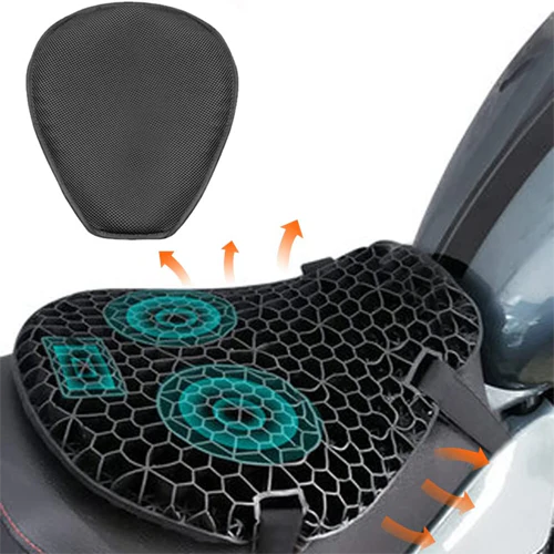 BowLift | Motorcycle Gel Seat Pad | Shock Absorbing, Breathable & Anti-Slip Design for Long Distance Rides