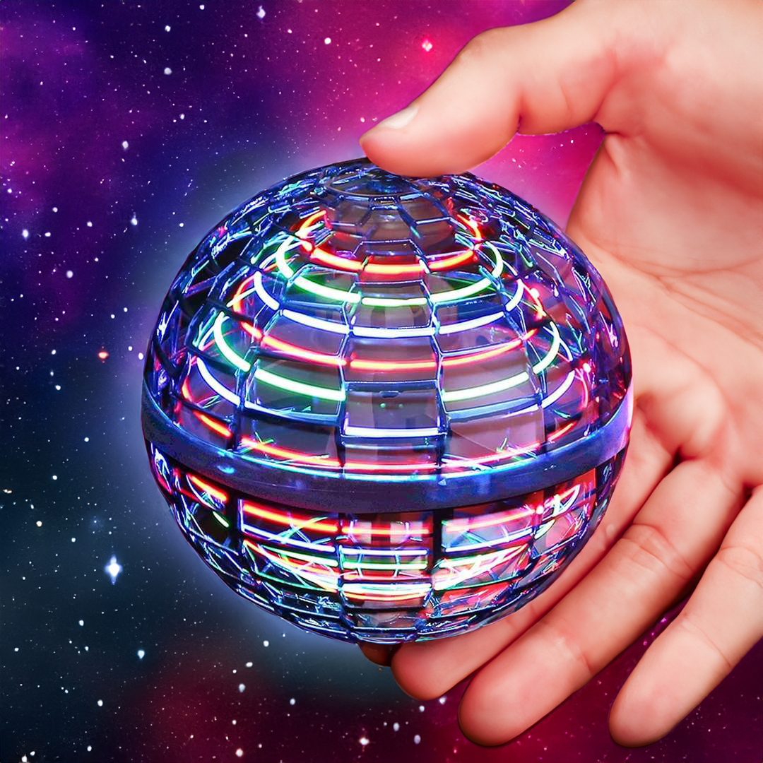 Brehn | Flying Orb Ball | Aerodynamic 360° Flying Device | Intelligent Gyroscope Stabilization | Shockproof Polypropylene Structure | USB Fast Charging | LED Effects
