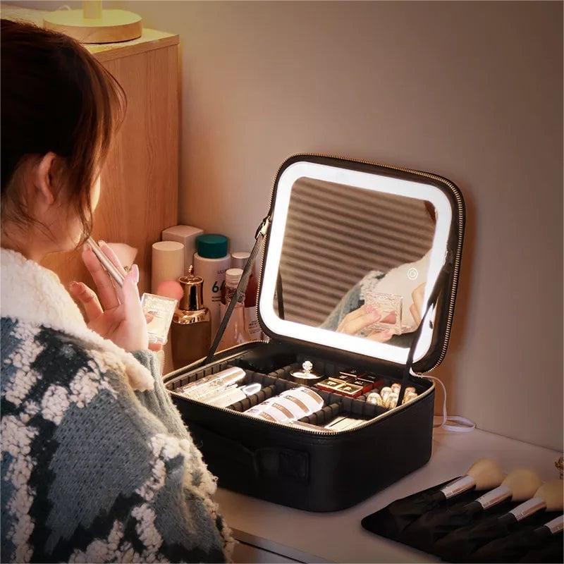 Skanto | GlamBolt️ | Radiant on the Go with LED Makeup Bag