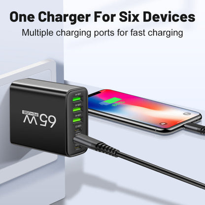 Brehn | PowerMax 65W 6-in-1 Fast Charger – Charge up to 6 devices simultaneously – Ideal for Home, Office, and Travel