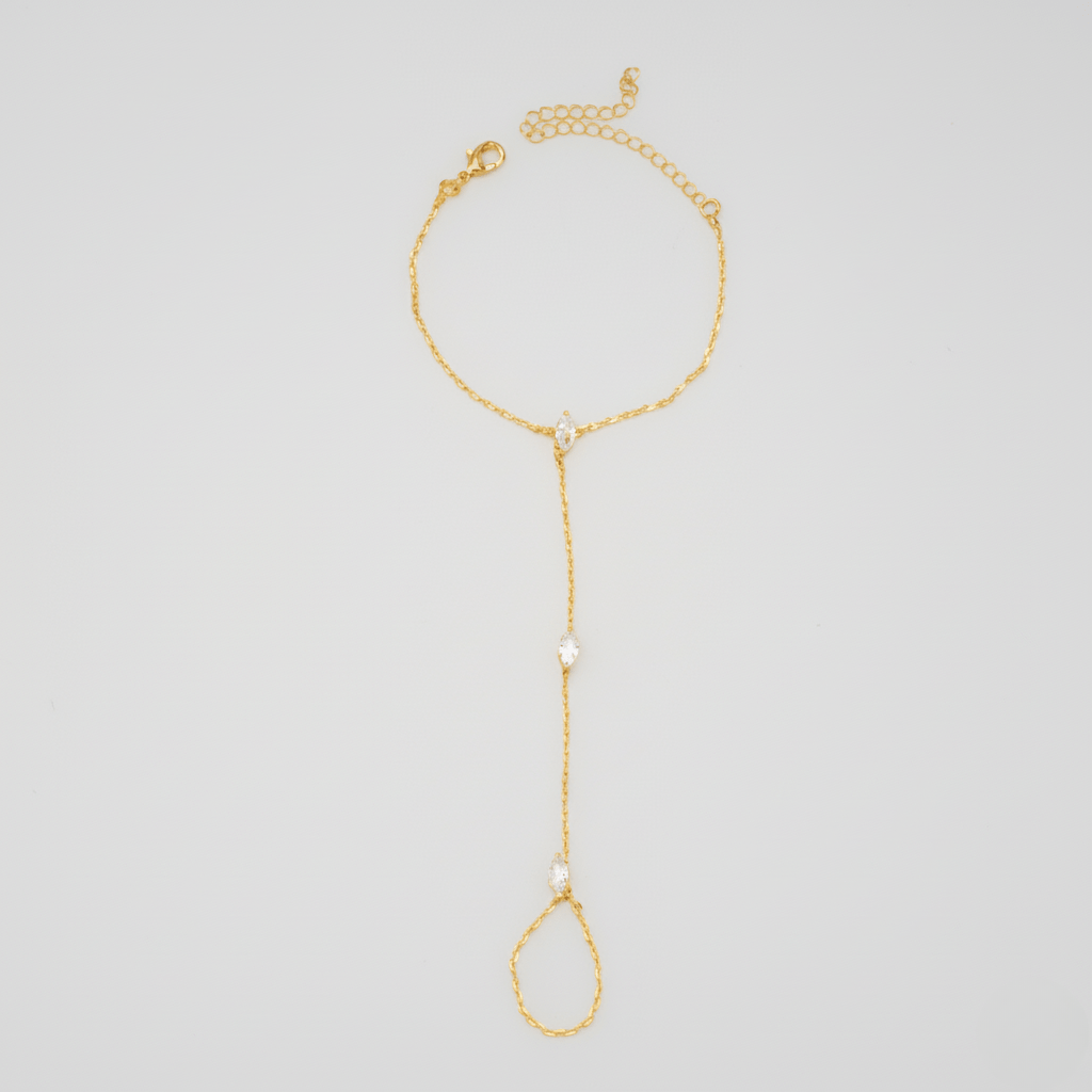 BowLift | PalmGrace – Adjustable Finger Ring Palm Bracelet with Radiant Crystals