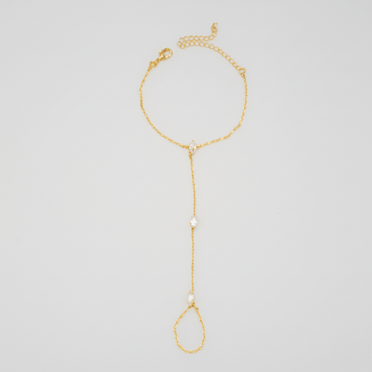 BowLift | PalmGrace – Adjustable Finger Ring Palm Bracelet with Radiant Crystals