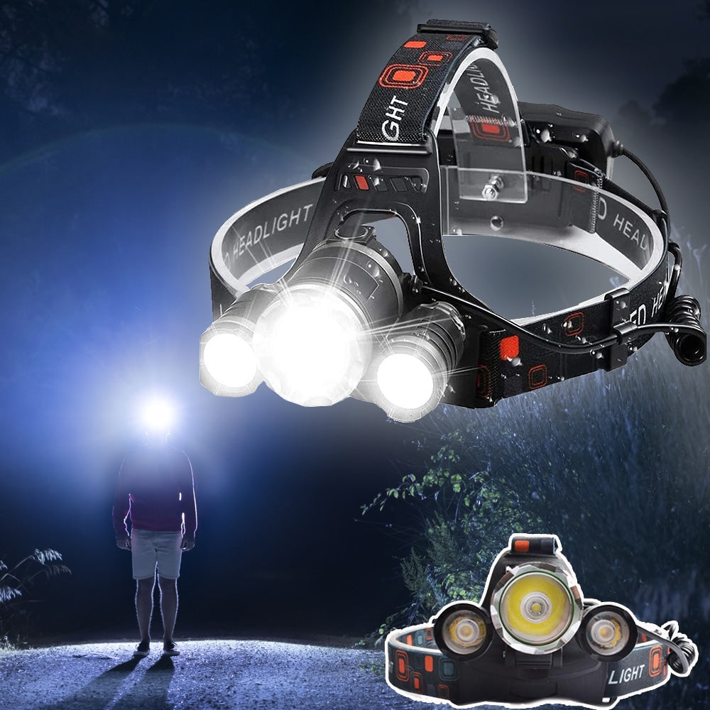 Professional LED Headlamp (5000 Lumen) - Multifunctional and Rechargeable | Karnz