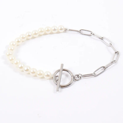 Karnz | Paperclip Necklace, Pearl, Mixed Bracelet and Necklace