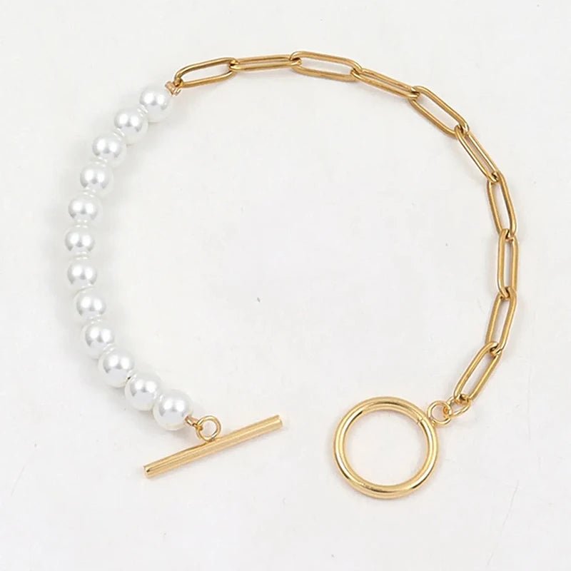 Karnz | Paperclip Necklace, Pearl, Mixed Bracelet and Necklace
