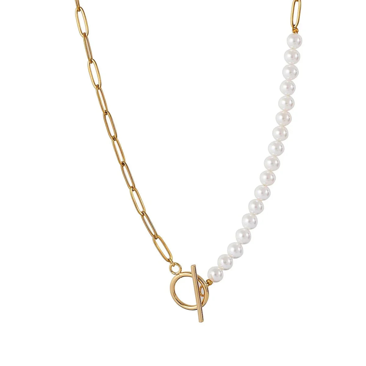 BowLift | Paperclip Chain Pearl Blended Bracelet and Necklace