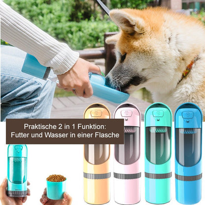 Skanto | Pawbuddy 2-in-1 Dog Travel Bowl – Portable Water Bottle & Food Bowl – BPA-Free, Leak-Proof, Ideal for Walks & Travel