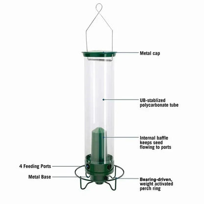 BowLift | Squirrel Proof Bird Feeder | Heavy-Duty Metal, Multi-Feeding Ports & Ideal for Backyard Birdwatching