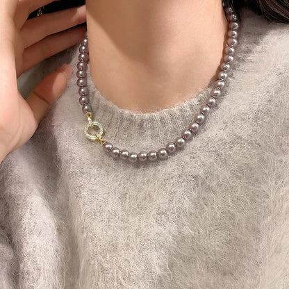 Skanto | Pearl Diamond Accented Circular Pendant Bracelet and Necklace