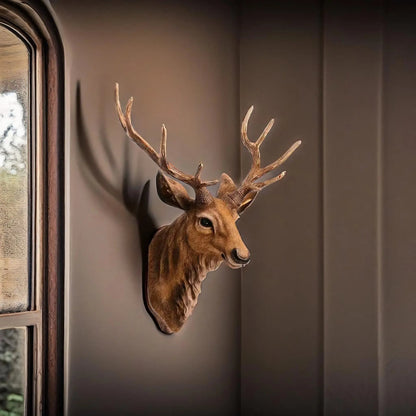 BowLift | MysticHorn™ | Majestic Deer Head Wall Decor | Rustic Antler Design for Cabin & Lodge Home Decor