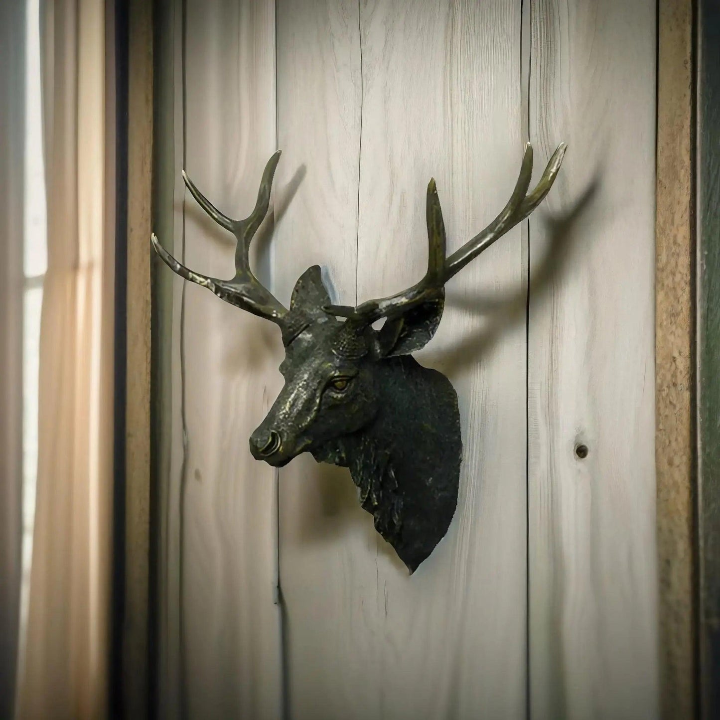 BowLift | MysticHorn™ | Majestic Deer Head Wall Decor | Rustic Antler Design for Cabin & Lodge Home Decor