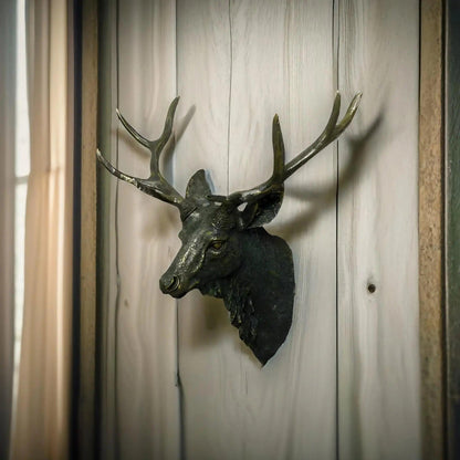 BowLift | MysticHorn™ | Majestic Deer Head Wall Decor | Rustic Antler Design for Cabin & Lodge Home Decor