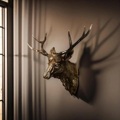 BowLift | MysticHorn™ | Majestic Deer Head Wall Decor | Rustic Antler Design for Cabin & Lodge Home Decor