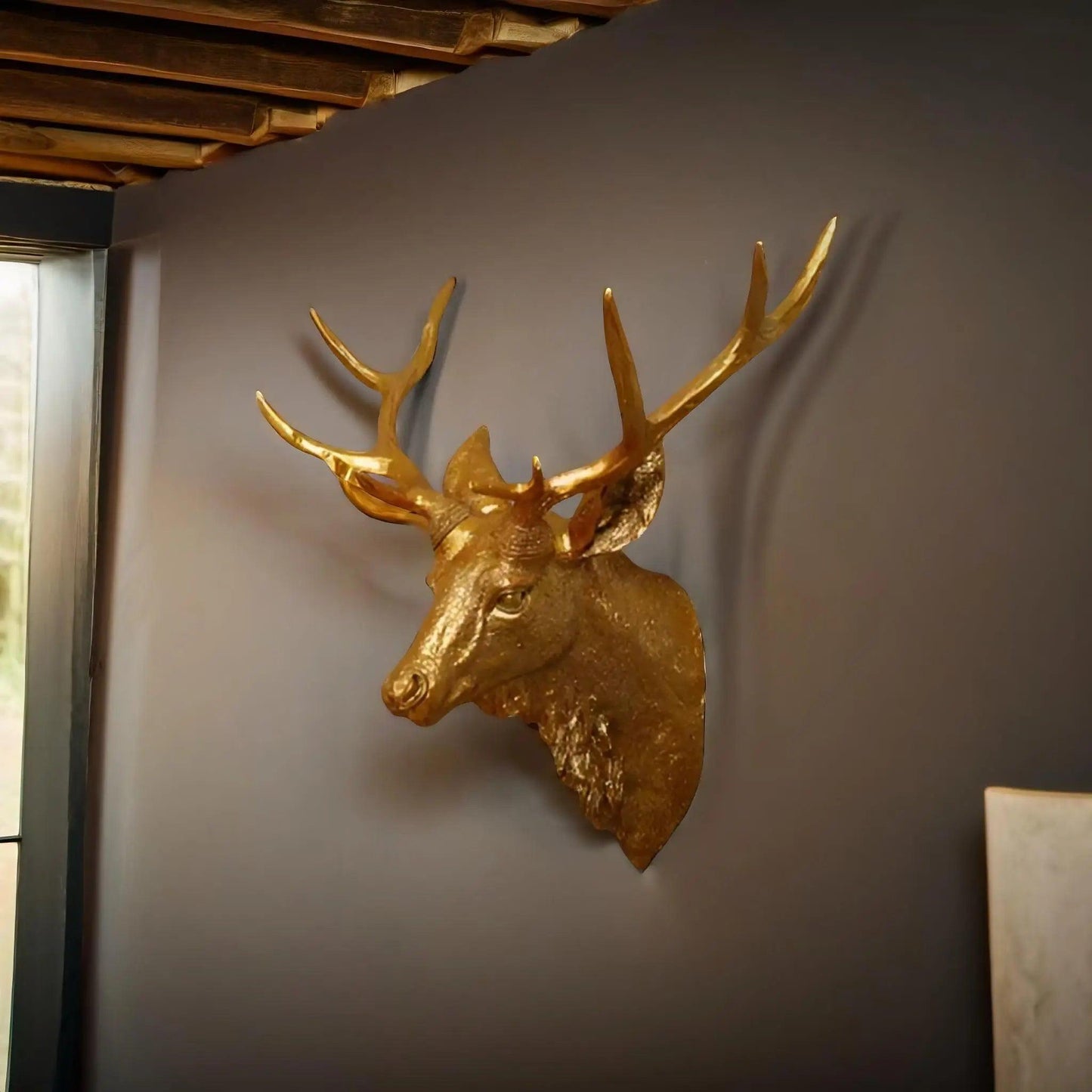 BowLift | MysticHorn™ | Majestic Deer Head Wall Decor | Rustic Antler Design for Cabin & Lodge Home Decor