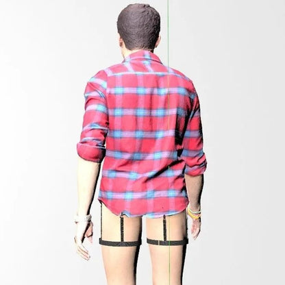 Men's Shirt Stays Elastic Suspenders for Secure Shirt Holder