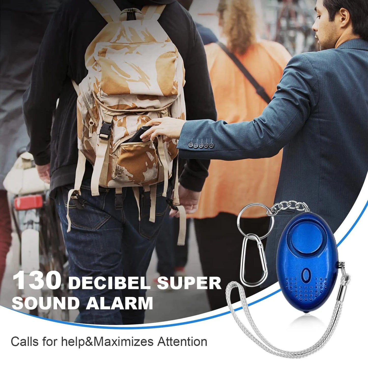 Skanto | Personal Safety Alarm with LED Light (130 dB) - SafeSound