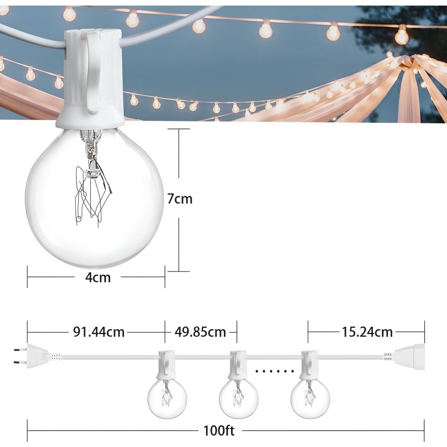 FairyFlicker String Lights – Luxurious Patio Lighting with Waterproof Protection