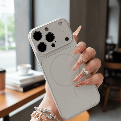 Skanto | PHANTOMSHELL – Slim Frosted Glass MagSafe Case for iPhone