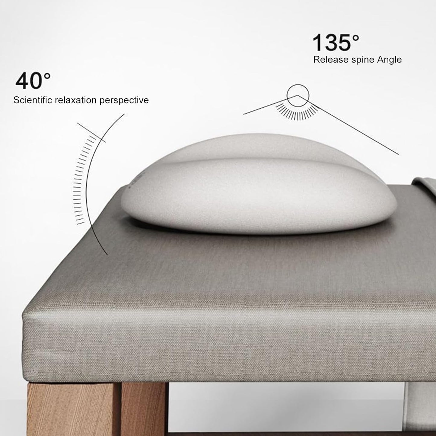 Ergonomic headrest cushion for massage table