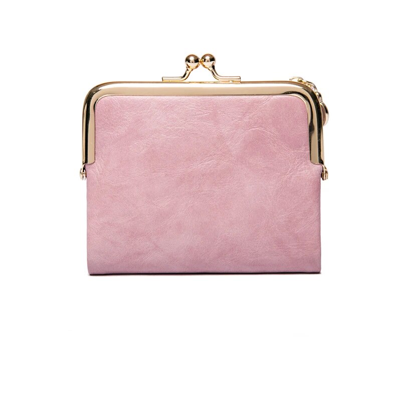 BowLift | Leather Wallet with Vintage Kiss Lock Closure