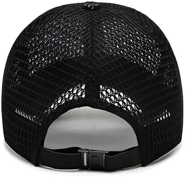 Breathable mesh sports cap, adjustable, quick-drying