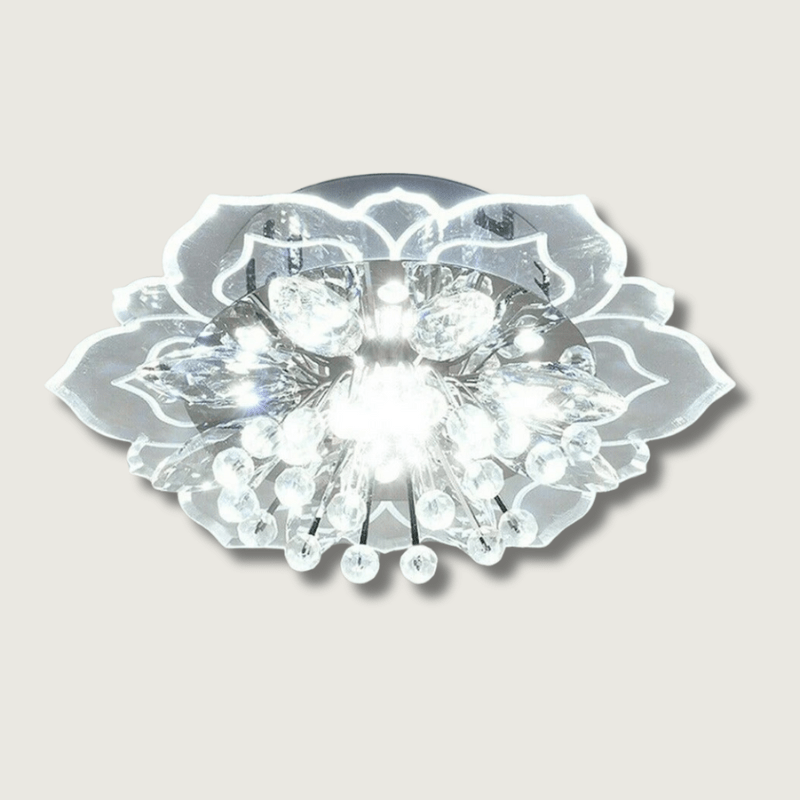 Skanto | FloralGlow LED Crystal Ceiling Lamp – Elegant Flower Design