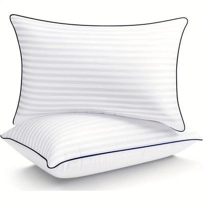 Planet Gates 1pc Luxury Hotel Quality Bed Pillow - Cooling ＆ Supportive - Perfect For Bedroom Guest Rooms - Soft Down Alternative Filling For Back, Stomach & Side Sleepers