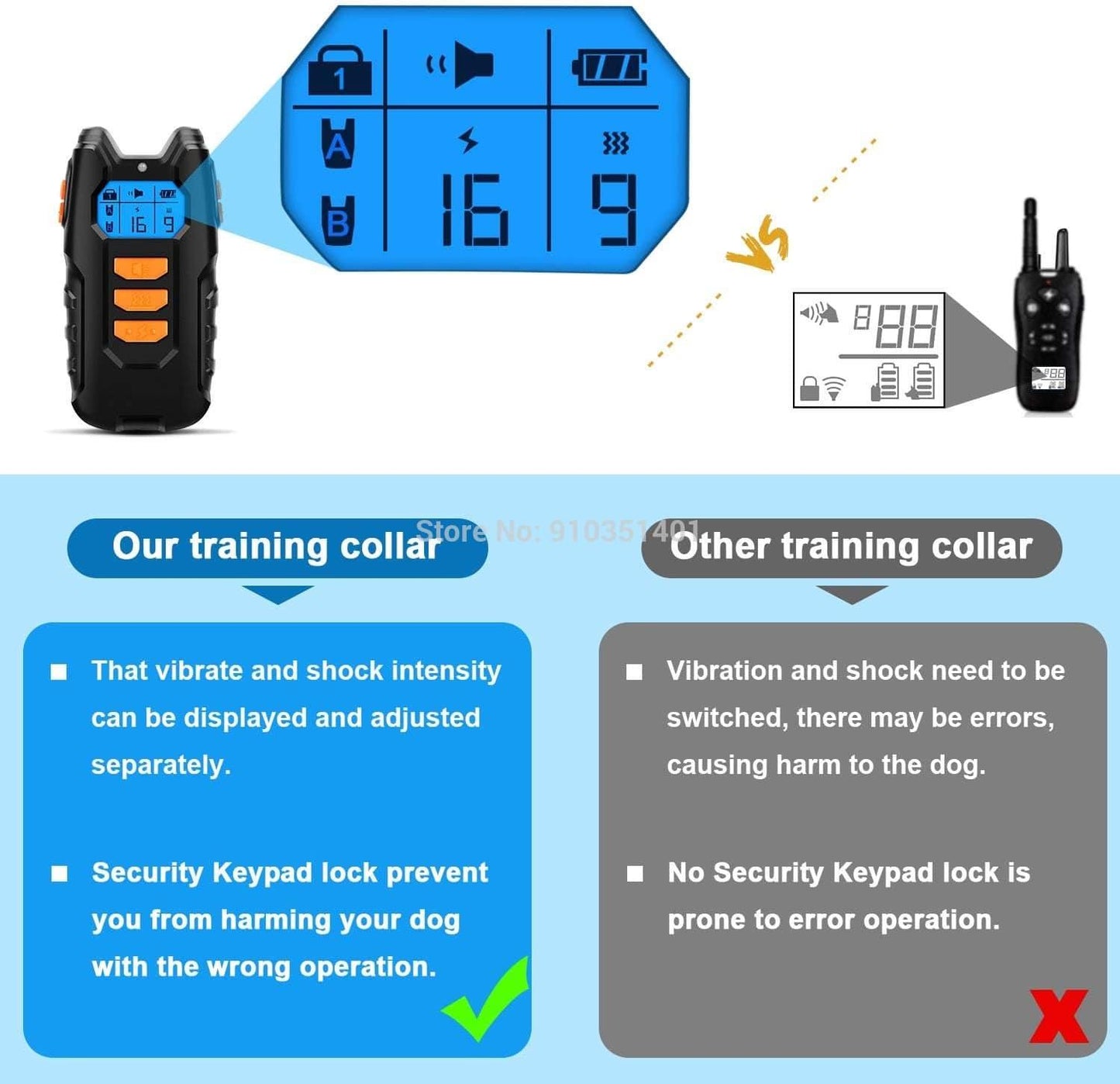 Dogreat Electric Dog Training Collar Shock Pet Remote Control Waterproof Rechargeable For All Sizes Vibration Bark Stop Collars