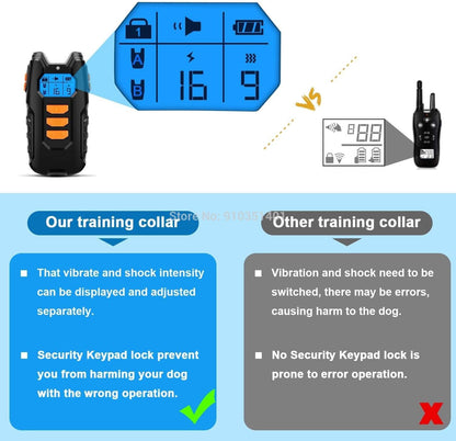 Dogreat Electric Dog Training Collar Shock Pet Remote Control Waterproof Rechargeable For All Sizes Vibration Bark Stop Collars