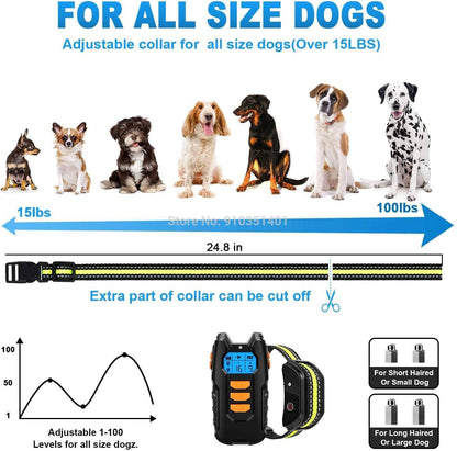 Dogreat Electric Dog Training Collar Shock Pet Remote Control Waterproof Rechargeable For All Sizes Vibration Bark Stop Collars