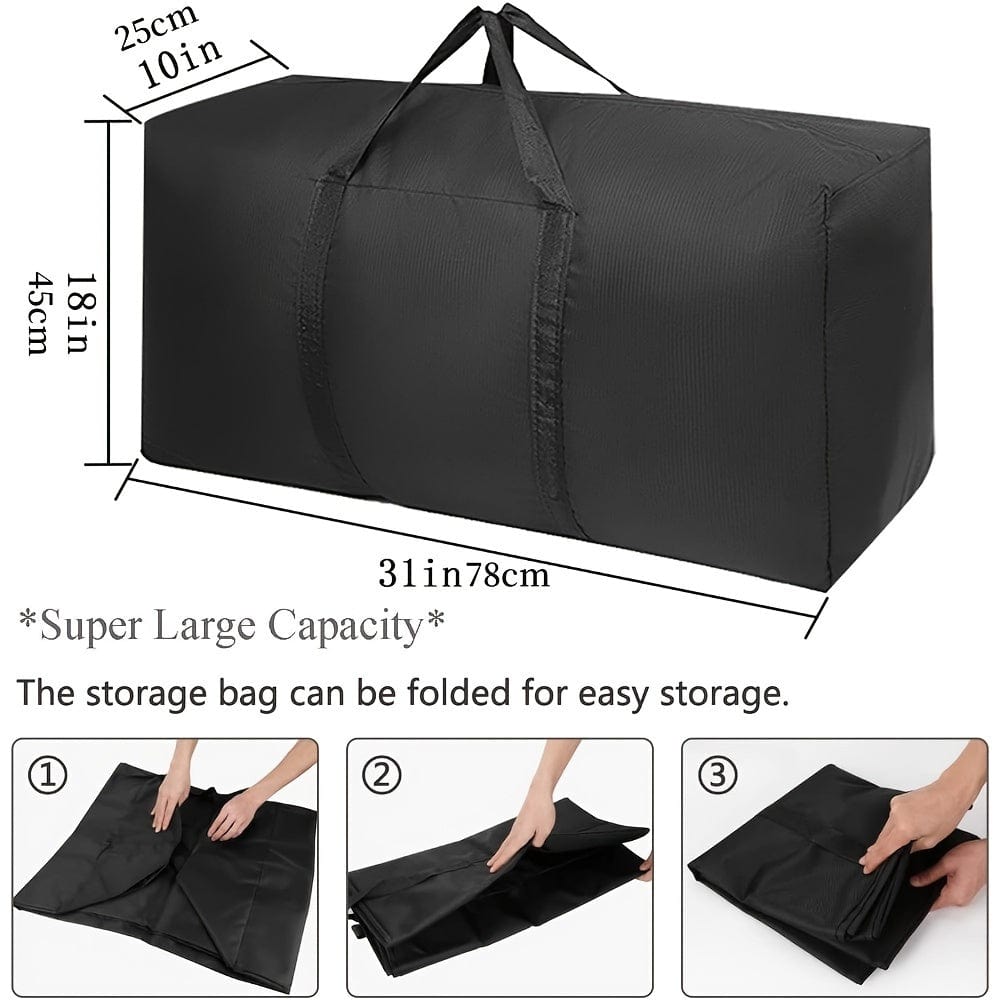 2 Pieces Large Capacity Storage Bags with Strong Zippers & Carrying Handles, for Clothes, Moving Supplies, Space-Saving Storage Organizers, Suitable for Moving, Travel, Packing