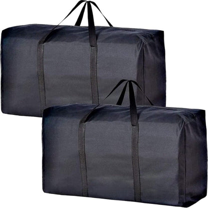 2 Pieces Large Capacity Storage Bags with Strong Zippers & Carrying Handles, for Clothes, Moving Supplies, Space-Saving Storage Organizers, Suitable for Moving, Travel, Packing