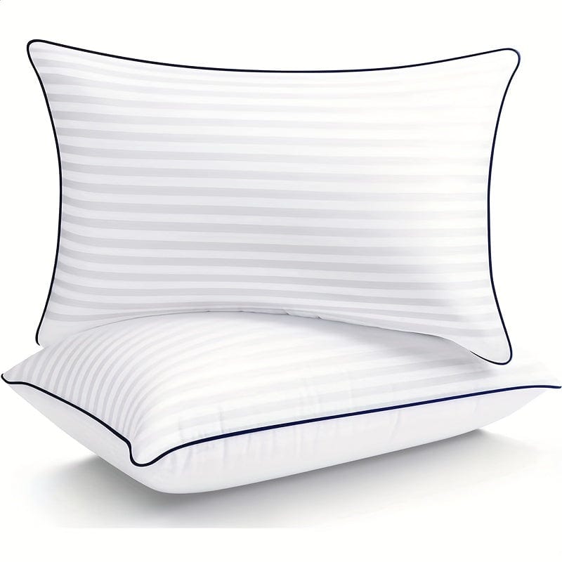 1 Piece Luxury Hotel Quality Pillow - Cooling & Supportive - Perfect For Bedrooms Guest Rooms - Soft Down Alternative Filling For Back, Stomach & Side Sleepers | Karnz